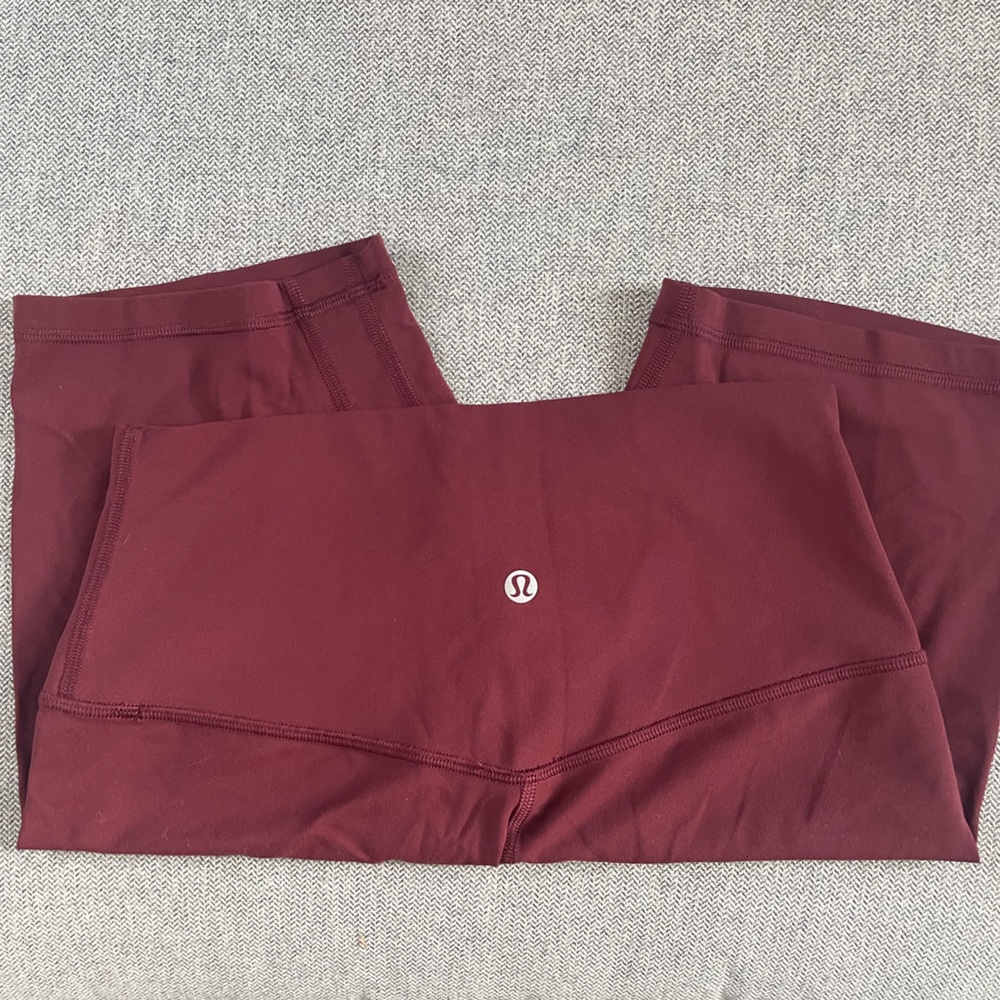 Lululemon Merlot red biker shorts. Size 6.